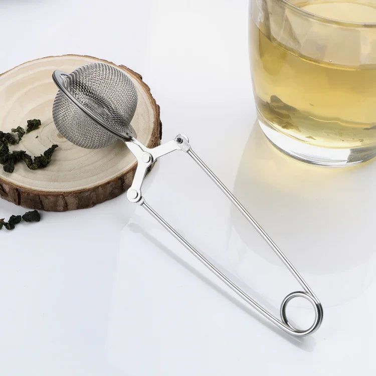 2 cái lọc trà lưới hình cầu bằng thép không gỉ, lọc cà phê thảo mộc gia vị