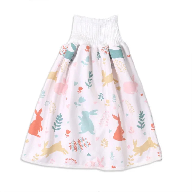 Tã vải chống thấm nước và chống rò rỉ cho bé, tã vải cotton có thể giặt, quần váy chống đái dầm, L