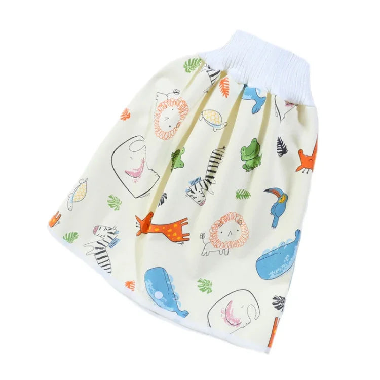 Tã vải chống thấm nước và chống rò rỉ cho bé, tã vải cotton có thể giặt, quần váy chống đái dầm, L