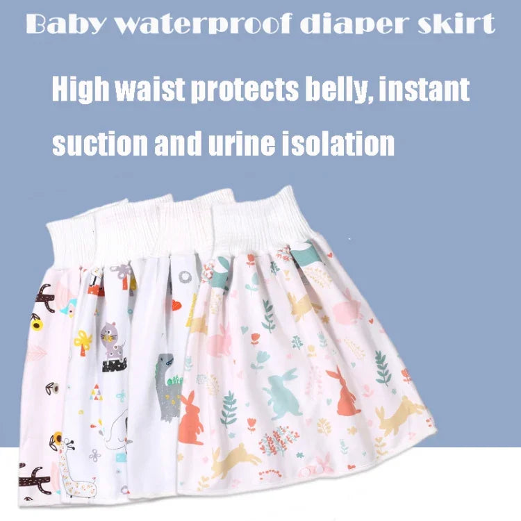 Tã vải chống thấm nước và chống rò rỉ cho bé, tã vải cotton có thể giặt, quần váy chống đái dầm, L