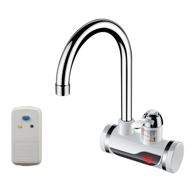 Vòi nước nóng lạnh điện tử nóng lạnh tức thì cho bếp, phích cắm EU, hiển thị đèn, đầu vào nước dưới, đầu vào nước bên, bảo vệ chống rò rỉ đầu vào nước dưới, bảo vệ chống rò rỉ đầu vào nước bên