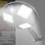 Đèn đường cảm biến cơ thể người năng lượng mặt trời 144 COB, đèn tường vườn có điều khiển từ xa, đèn an ninh ngoài trời