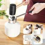 Bộ dụng cụ mở dừa bằng thép không gỉ 304, dụng cụ cạo vỏ dừa, 2 trong 1