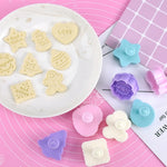 Khuôn bánh fondant và bánh quy 3D 4 trong 1, khuôn bánh đẩy, giao kiểu ngẫu nhiên
