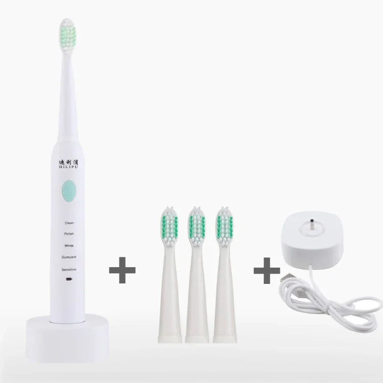 Bàn chải đánh răng điện DELIPU sạc pin, điều chỉnh 5 tốc độ sóng âm cho trẻ em và người lớn, chống nước, lông mềm làm trắng răng, cáp sạc USB (xanh dương), cáp sạc USB (trắng), đế sạc USB (xanh dương), đế sạc USB (hồng)