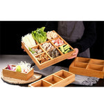 Bộ khay tre đựng lẩu có ngăn, khay gỗ đựng rau củ, khay lớn chín ngăn, khay sáu ngăn, khay tre lớn bốn ngăn, khay tre trung bốn ngăn, khay tre nhỏ bốn ngăn, khay tre ba ngăn, khay hai ngăn