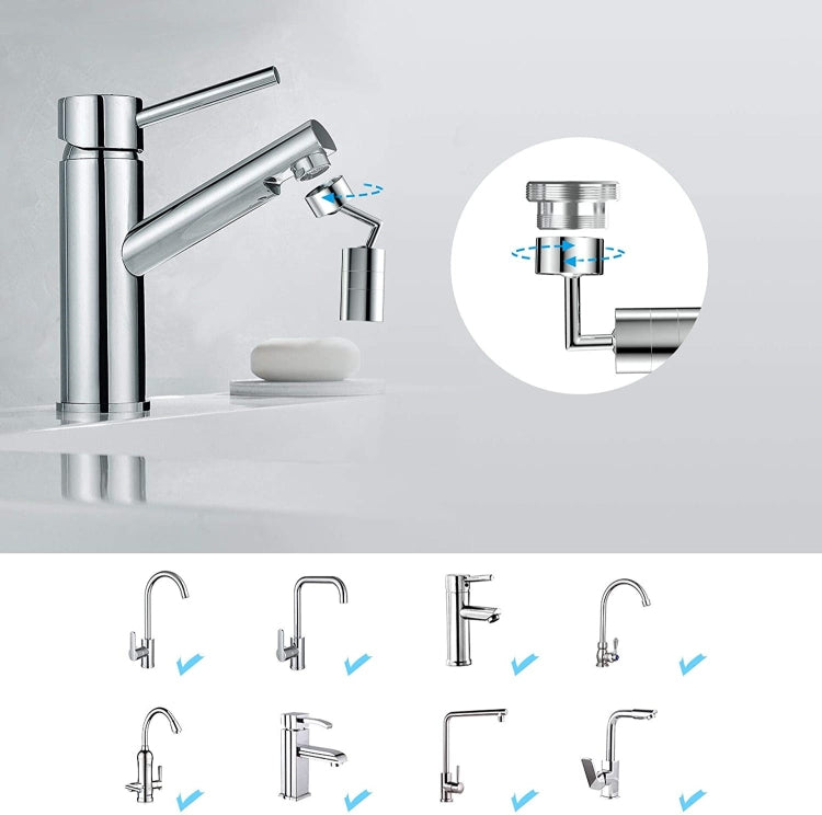 Vòi nước xoay 720 độ đa năng, đầu vòi chống bắn, bộ lọc, vòi hai đoạn