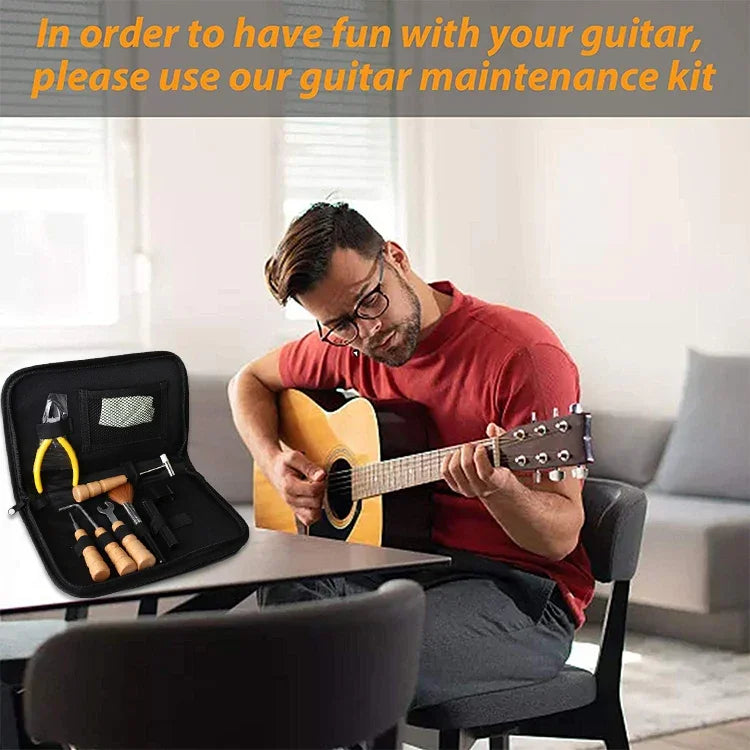 Bộ dụng cụ thay dây đàn guitar 7 món Dụng cụ sửa chữa & chăm sóc đàn guitar, Bộ dụng cụ thay dây đàn guitar