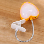 Đèn kẹp sách mini hình trái tim LED, đèn đọc sách bàn, đèn bàn phím bảo vệ mắt, tiết kiệm năng lượng, đèn ngủ, màu hồng, vàng, xanh dương