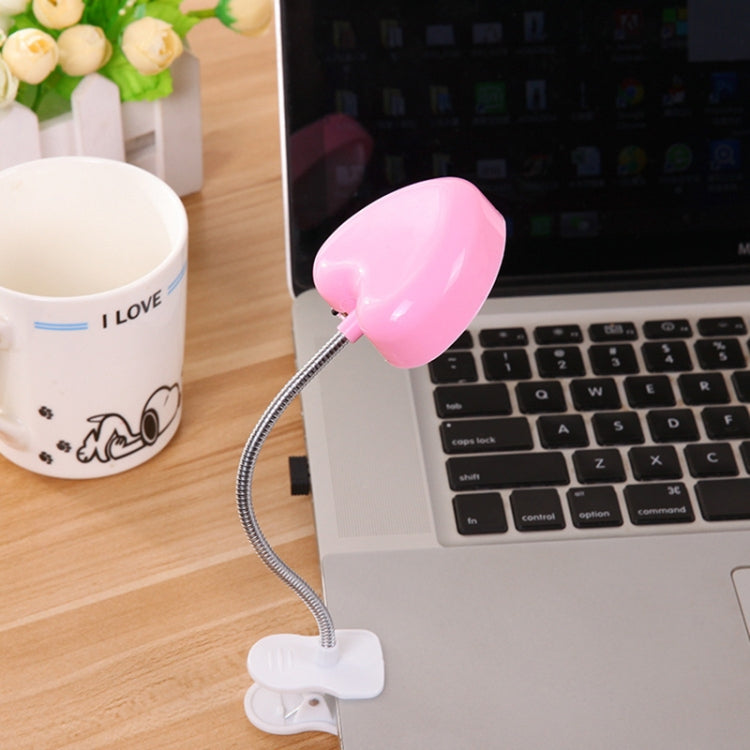 Đèn kẹp sách mini hình trái tim LED, đèn đọc sách bàn, đèn bàn phím bảo vệ mắt, tiết kiệm năng lượng, đèn ngủ, màu hồng, vàng, xanh dương