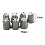 Bộ 13 đầu phun kem bánh, bộ nối ống kem bằng thép không gỉ, 13 cái/bộ