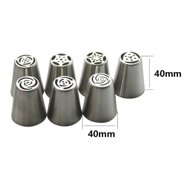 Bộ 13 đầu phun kem bánh, bộ nối ống kem bằng thép không gỉ, 13 cái/bộ