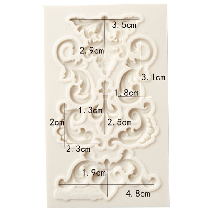 2 cái khuôn viền silicone, khuôn fondant, dụng cụ trang trí bánh, khuôn socola, khuôn viền silicone