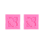 2 cái khuôn silicone fondant bánh, khuôn viền rỗng nổi, khuôn khung ảnh cổ điển