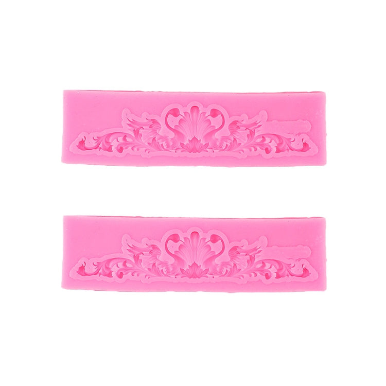 2 cái khuôn silicone fondant bánh, khuôn viền rỗng nổi, khuôn khung ảnh cổ điển