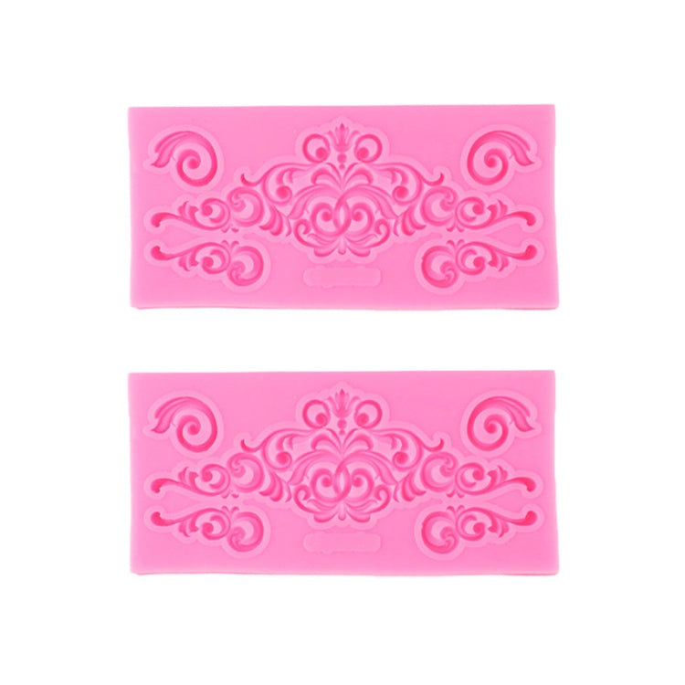 2 cái khuôn silicone fondant bánh, khuôn viền rỗng nổi, khuôn khung ảnh cổ điển