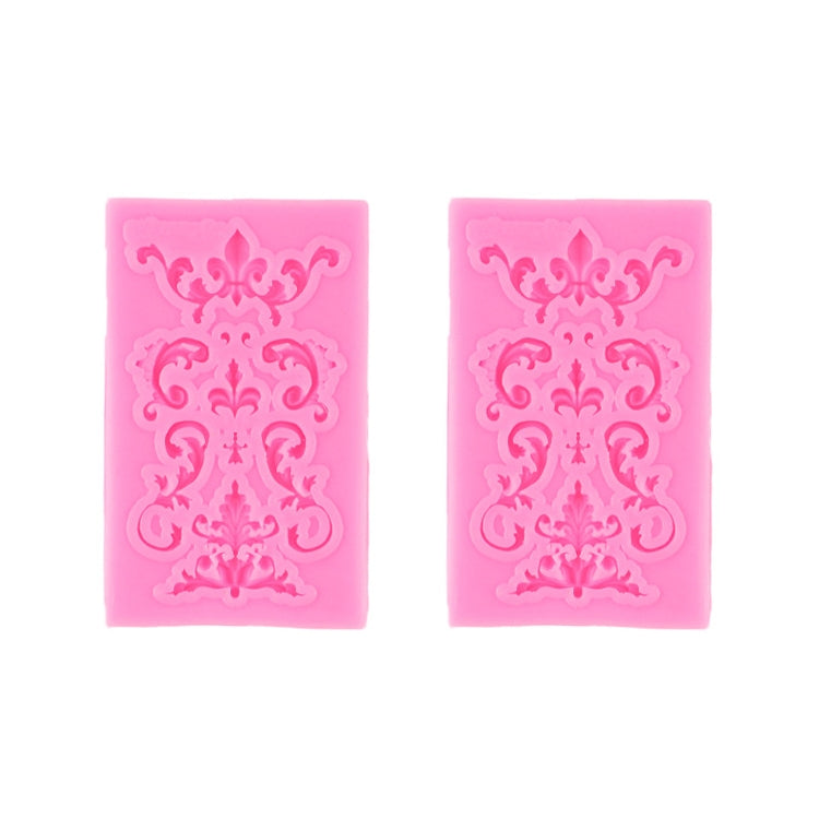 2 cái khuôn silicone fondant bánh, khuôn viền rỗng nổi, khuôn khung ảnh cổ điển
