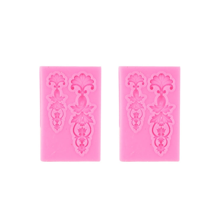 2 cái khuôn silicone fondant bánh, khuôn viền rỗng nổi, khuôn khung ảnh cổ điển