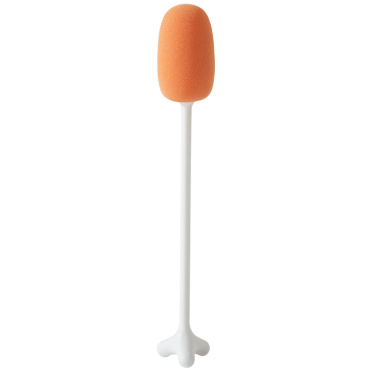 Bàn chải cốc dọc cán dài, bàn chải bọt biển rửa bình sữa trẻ em, dài 29cm, màu trắng, xanh dương, hồng