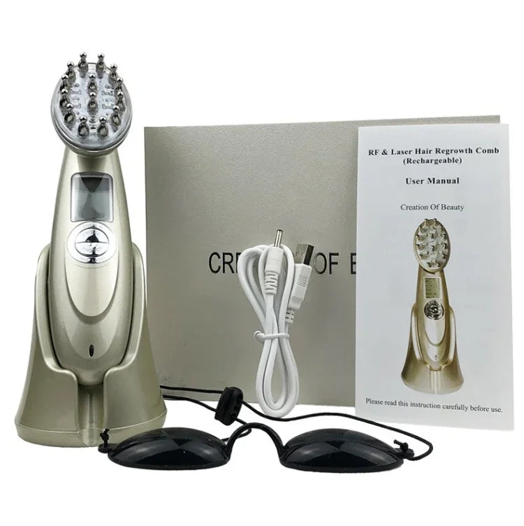 Lược kích thích mọc tóc RF kiểm soát dầu da đầu & chống rụng tóc, hướng dẫn tiếng Anh