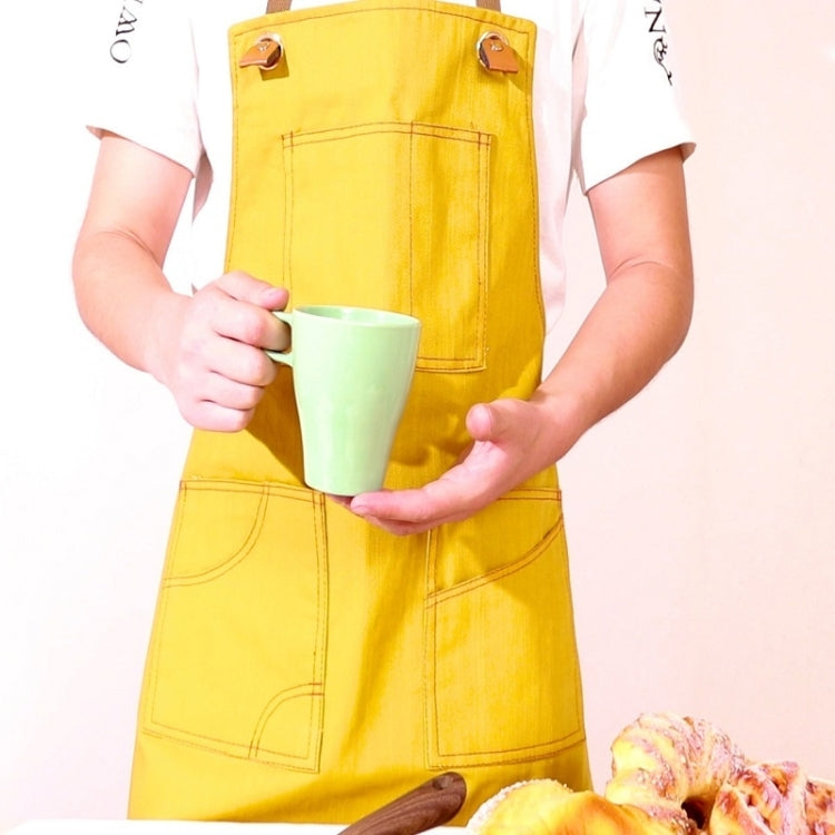 Tạp dề denim gia đình cho barista, quán trà hoa, thợ cắt tóc, quần áo làm việc, phiên bản người lớn, cho trẻ em 47cm, cho trẻ em 57cm