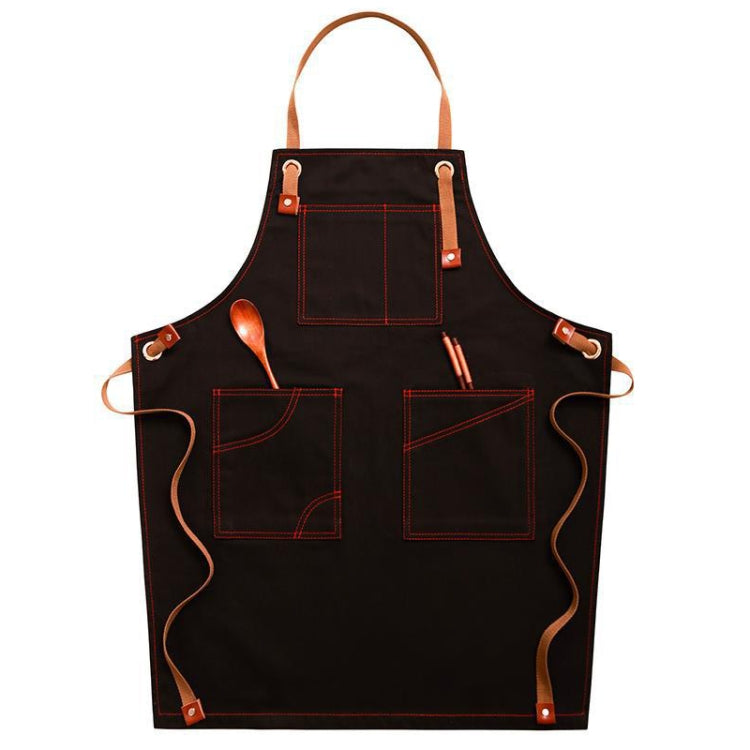 Tạp dề denim gia đình cho barista, quán trà hoa, thợ cắt tóc, quần áo làm việc, phiên bản người lớn, cho trẻ em 47cm, cho trẻ em 57cm