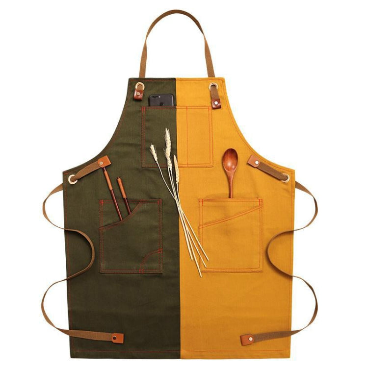 Tạp dề denim gia đình cho barista, quán trà hoa, thợ cắt tóc, quần áo làm việc, phiên bản người lớn, cho trẻ em 47cm, cho trẻ em 57cm