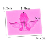 2 cái khuôn silicone fondant bánh hình thiên thần, đất sét mềm thơm, thạch cao, trang trí nhựa, hình thiên thần
