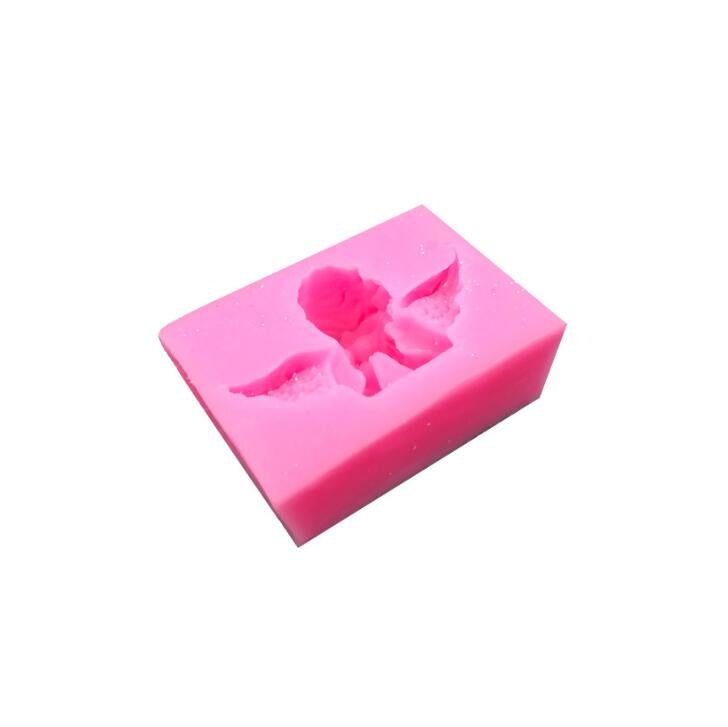 2 cái khuôn silicone fondant bánh hình thiên thần, đất sét mềm thơm, thạch cao, trang trí nhựa, hình thiên thần