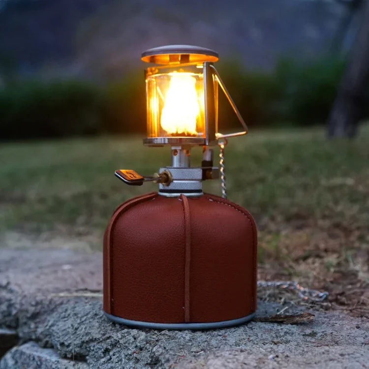 Túi da bảo vệ bình gas phẳng ngoài trời cho đèn hơi nước cắm trại, vỏ bảo vệ PU, dành cho bình gas 230g, dành cho bình gas 450g