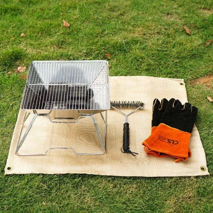 Tấm cách nhiệt nhiệt BBQ dã ngoại CLS bằng sợi thủy tinh chống cháy, cỡ nhỏ (46x44 cm), nhỏ (46x44 cm), trung bình (80x60 cm), lớn (100x80 cm)