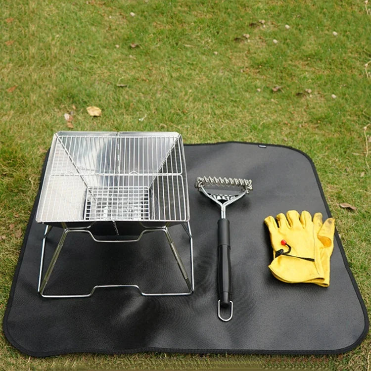 Tấm cách nhiệt chống cháy bằng silicone CLS cho dã ngoại BBQ, S: 350x340mm, M: 450x370mm, L: 600x520mm, XL: 800x750mm