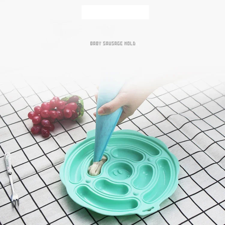 Khuôn silicone tròn làm xúc xích đạt chuẩn thực phẩm, khuôn nướng tự làm DIY, giao màu ngẫu nhiên, khuôn làm xúc xích DIY