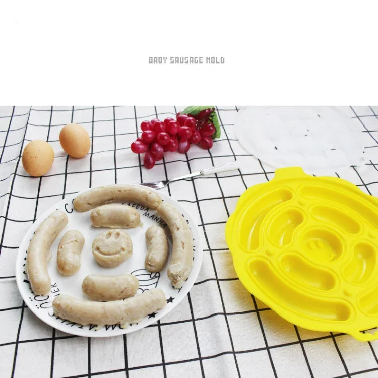 Khuôn silicone tròn làm xúc xích đạt chuẩn thực phẩm, khuôn nướng tự làm DIY, giao màu ngẫu nhiên, khuôn làm xúc xích DIY