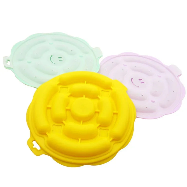 Khuôn silicone tròn làm xúc xích đạt chuẩn thực phẩm, khuôn nướng tự làm DIY, giao màu ngẫu nhiên, khuôn làm xúc xích DIY
