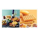 Bộ khuôn bánh waffle silicone thực phẩm 5 trong 1, dụng cụ làm bánh nhà bếp, màu đỏ, xanh lá, be, hồng