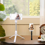 Gậy tự sướng tripod Bluetooth, giá đỡ điện thoại di động, màu đen, trắng, hồng