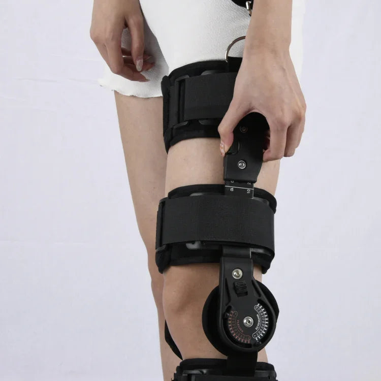 Nẹp cố định khớp gối điều chỉnh độ dài, bảo vệ chấn thương gãy xương (màu đen), kích thước tự do
