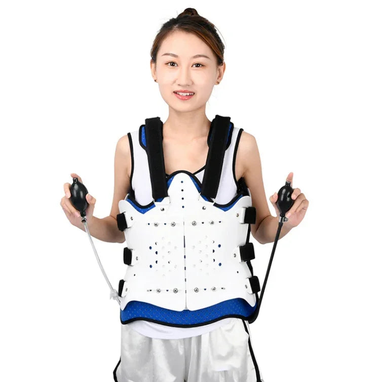 Nẹp cố định ngực thắt lưng điều chỉnh và bảo vệ eo, kiểu: Một túi khí một cỡ, Hai túi khí một cỡ, Mẫu tiêu chuẩn (không có túi khí) một cỡ