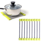 MS-202 Thảm chống trượt, chống bỏng bằng thép không gỉ cho nhà bếp, thảm cách nhiệt gấp gọn, giao màu ngẫu nhiên, MS-202 màu ngẫu nhiên