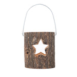 120211 Valentine Day Atmosphere Lamp Candle Holder Cafe Decoration Home Party Decoration Tea Wax Wooden Candle Cup, Snowflake, Pine, Five Stars, Love