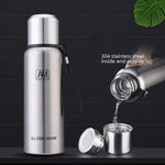 Cốc giữ nhiệt thép không gỉ 304 dung tích lớn, cốc nước thể thao du lịch ngoài trời, 500ml, 750ml, 1000ml, 1500ml