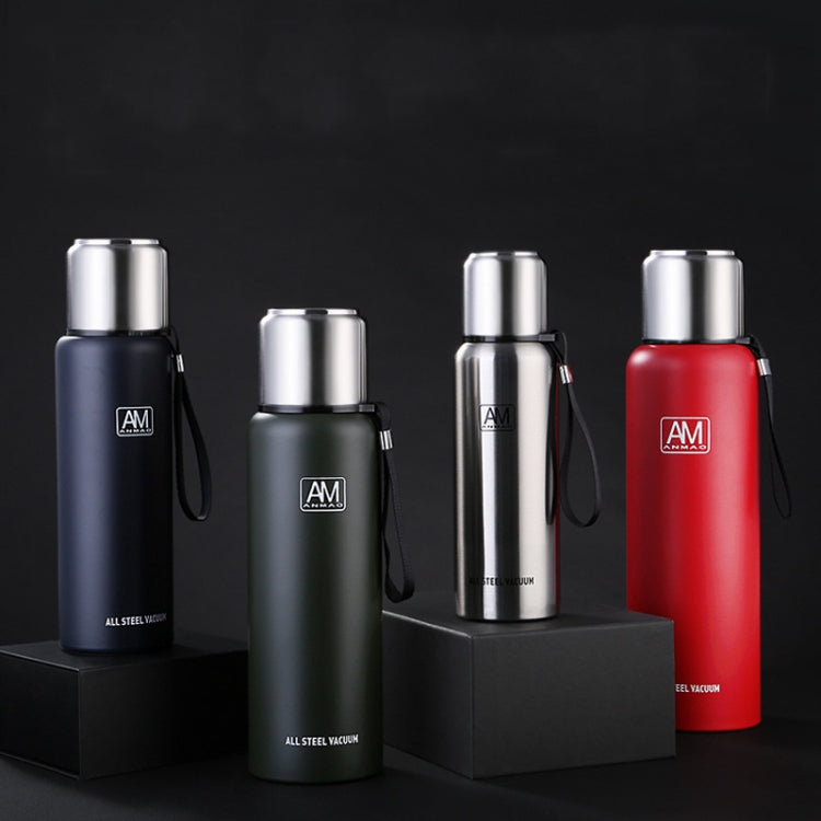 Cốc giữ nhiệt thép không gỉ 304 dung tích lớn, cốc nước thể thao du lịch ngoài trời, 500ml, 750ml, 1000ml, 1500ml