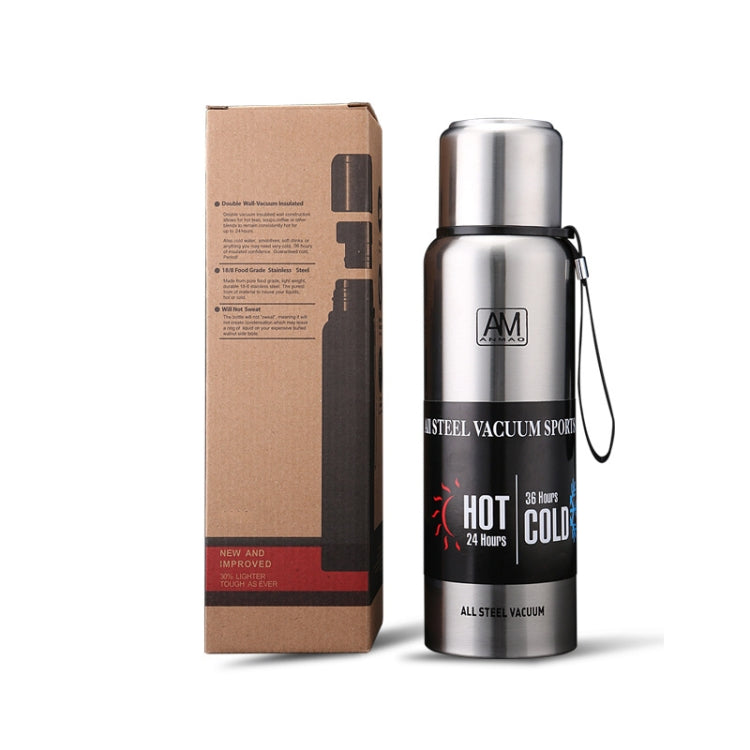 Cốc giữ nhiệt thép không gỉ 304 dung tích lớn, cốc nước thể thao du lịch ngoài trời, 500ml, 750ml, 1000ml, 1500ml