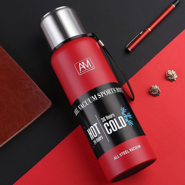 Cốc giữ nhiệt thép không gỉ 304 dung tích lớn, cốc nước thể thao du lịch ngoài trời, 500ml, 750ml, 1000ml, 1500ml