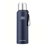 Cốc giữ nhiệt thép không gỉ 304 dung tích lớn, cốc nước thể thao du lịch ngoài trời, 500ml, 750ml, 1000ml, 1500ml