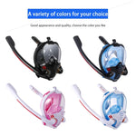 Mặt nạ lặn ống đôi silicone chống nước hoàn toàn cho người lớn, Kích cỡ S/M, L/XL