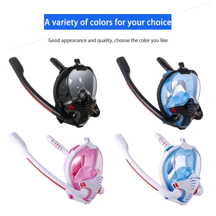 Mặt nạ lặn ống đôi silicone chống nước hoàn toàn cho người lớn, Kích cỡ S/M, L/XL