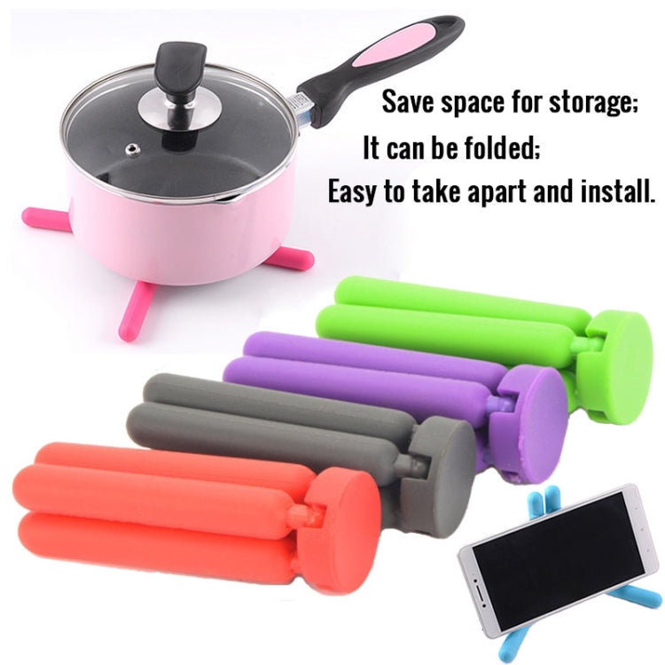 Thảm lót nồi hình chữ thập gấp gọn bằng silicone dày, tấm cách nhiệt, giao màu ngẫu nhiên