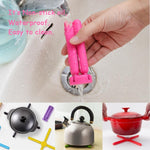 Thảm lót nồi hình chữ thập gấp gọn bằng silicone dày, tấm cách nhiệt, giao màu ngẫu nhiên